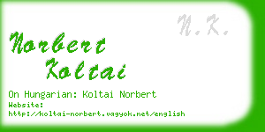 norbert koltai business card